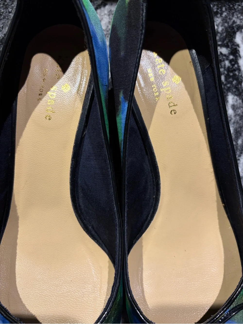 kate spade Blue and Green Pointed Toe heels